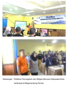 Keterangan : Pelatihan Pencegahan dan Mitigasi Bencana Kabupaten/Kota bertempat di Megamendung Permai